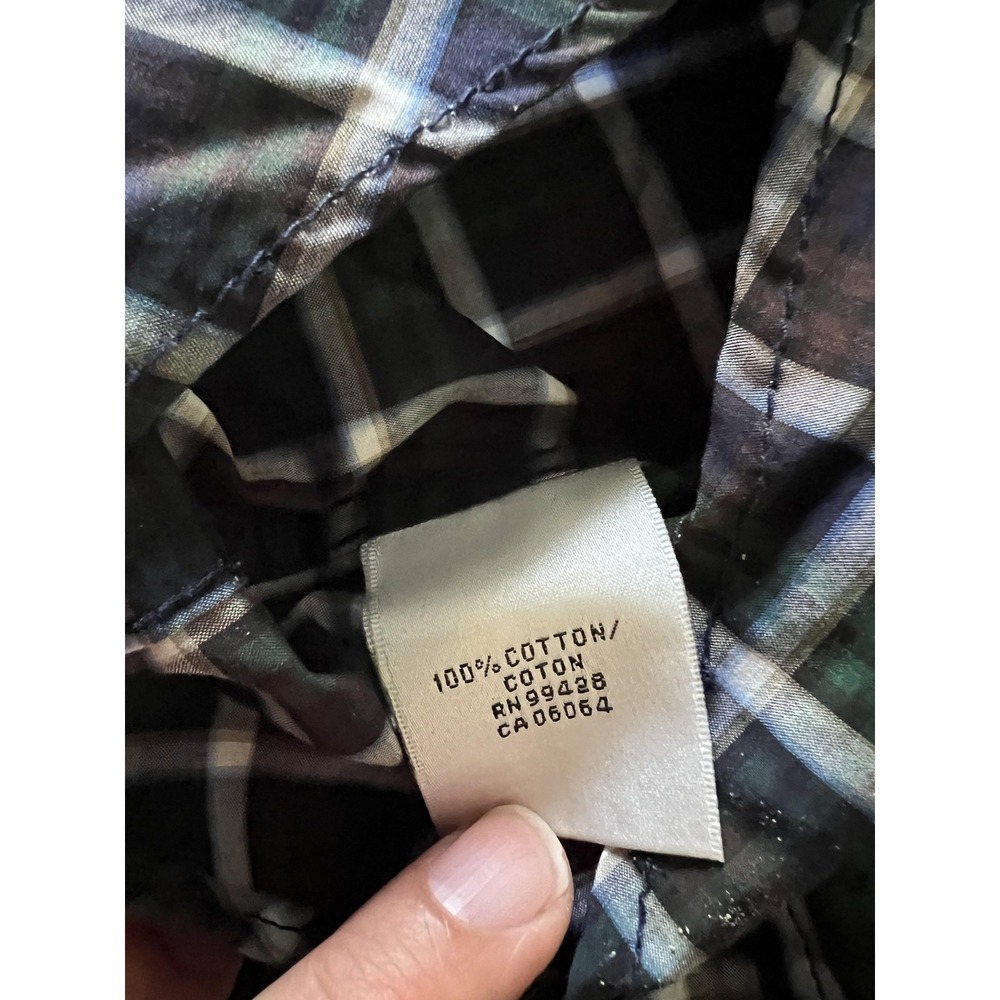 Bugatchi Shirt Mens Large Multi Color Plaid Long Sleeve Button Up Cotton Classic - Picture 8 of 14